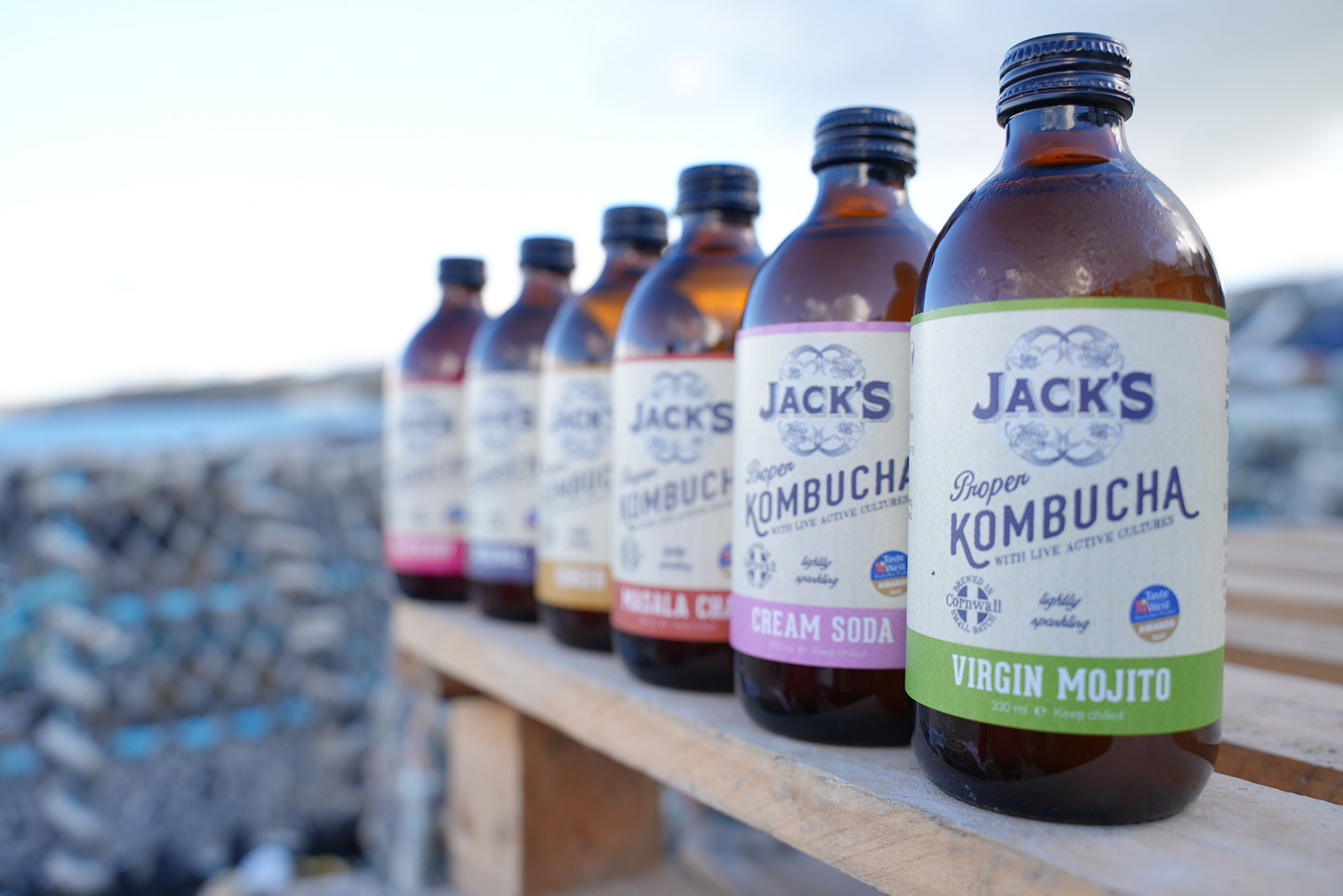 Tasting Case of 12 - Jack's Original, Raspberry, Ginger, Virgin Mojito (Lime & Mint), Masala Chai, Blackcurrant