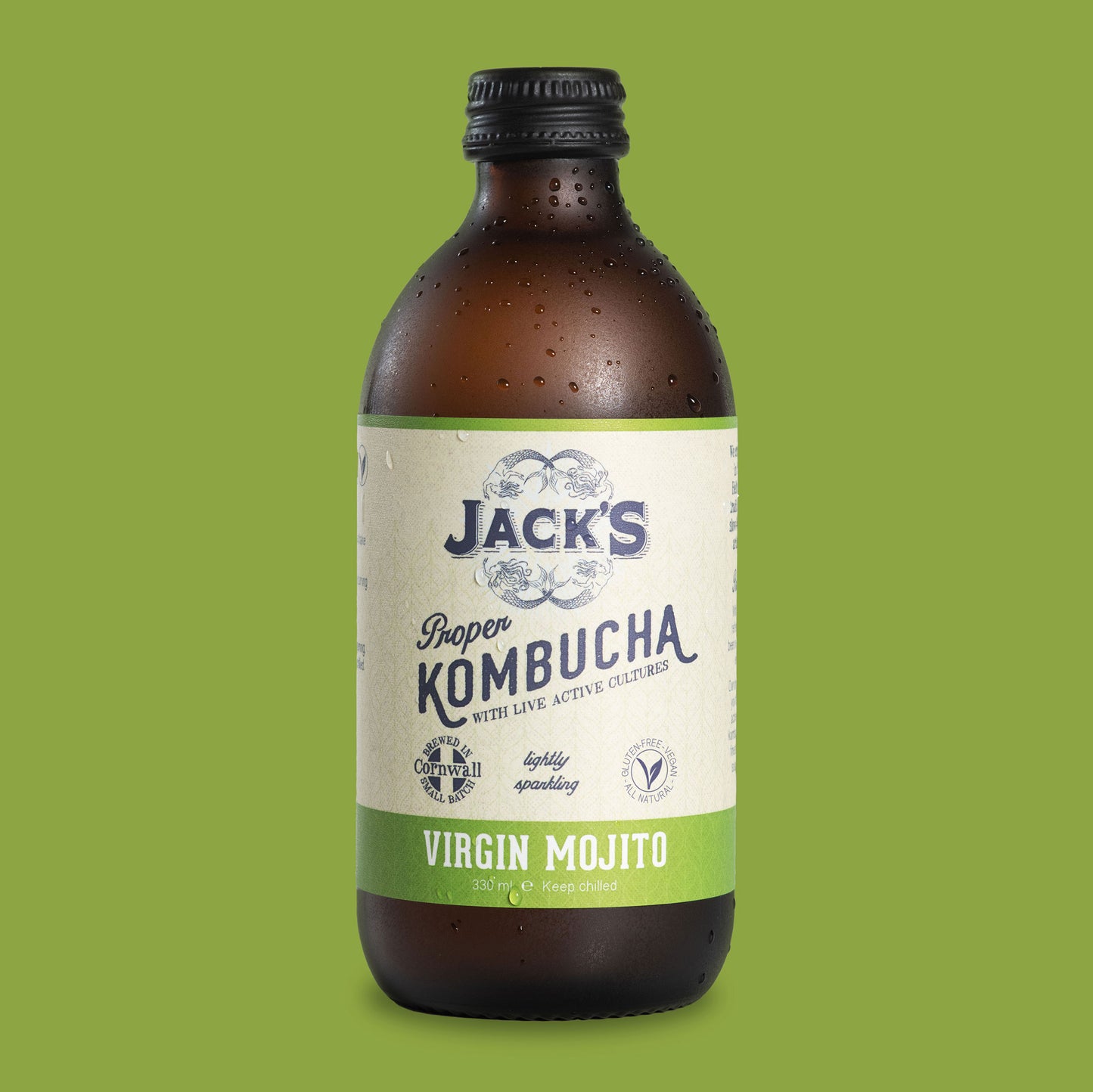 Case of 12 Jack's Virgin Mojito (Lime & Mint) Kombucha