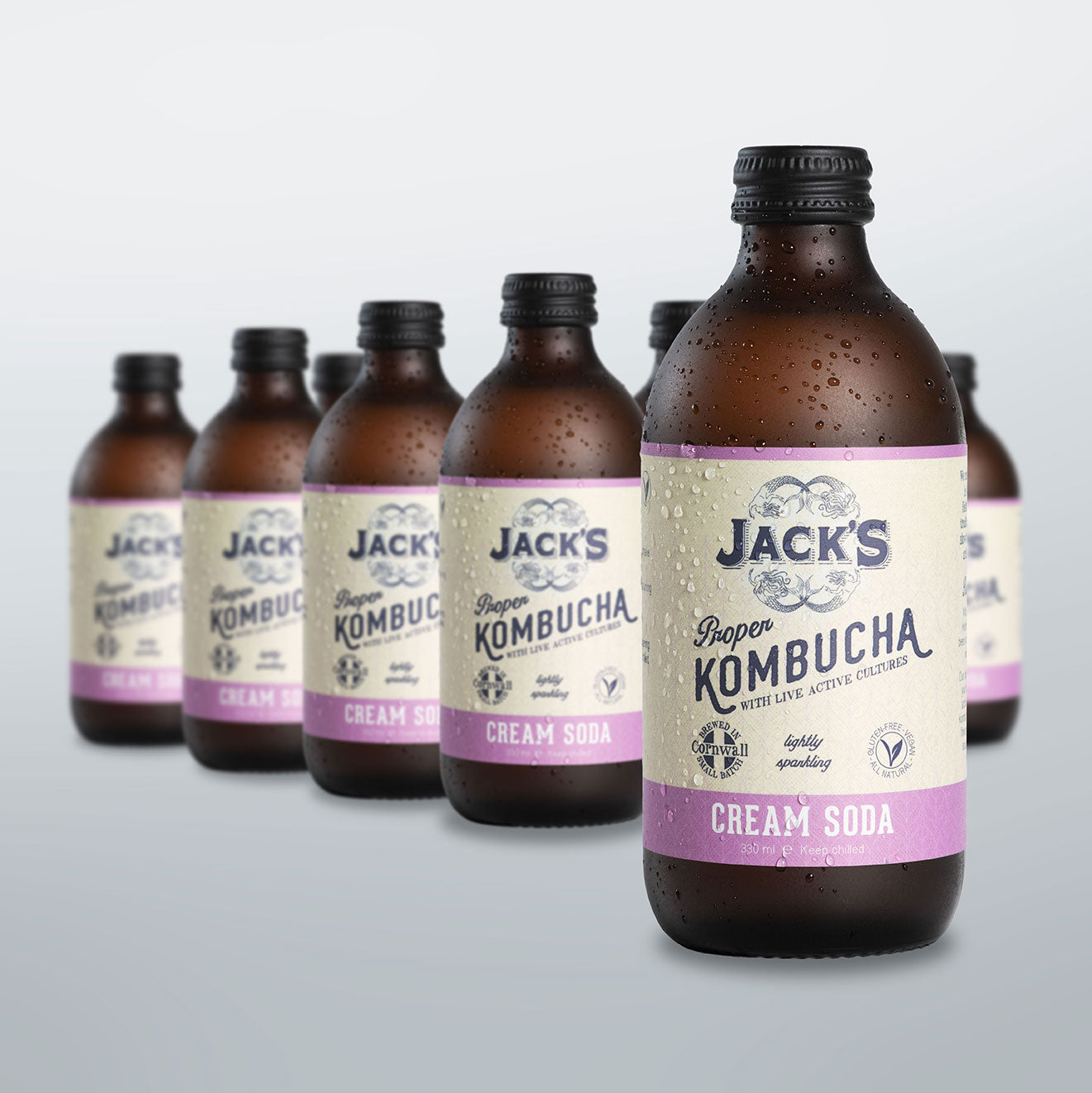 Case of 12 Jack's Kombucha Cream Soda